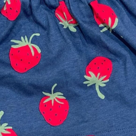3/$15  Carter’s– Girls' Blue 18 Mnth Strawberry Print Sleeveless Dress - Picture 3 of 6